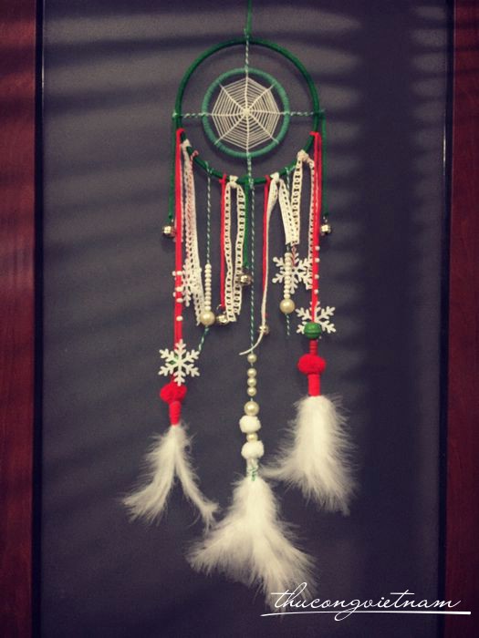 Vòng dreamcatcher phong cách giáng sinh mẫu 2